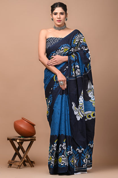 Cotton 92/80 Mul Mul Saree- High Quality
