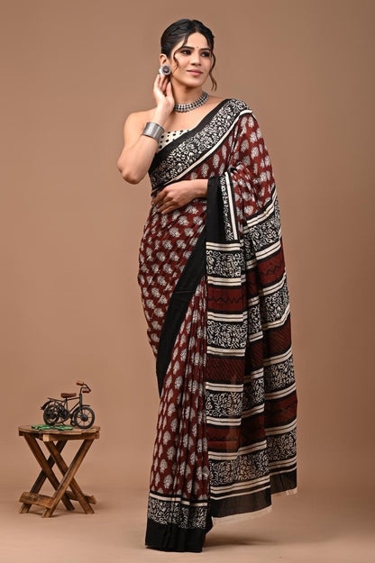 Cotton 92/80 Mul Mul Saree- High Quality