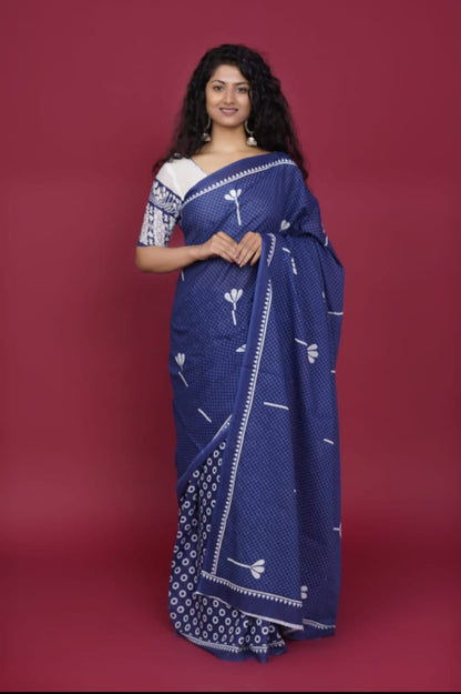 Cotton 92/80 Mul Mul Saree- High Quality