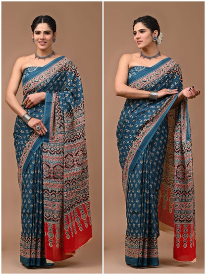 Cotton 92/80 Mul Mul Saree- High Quality
