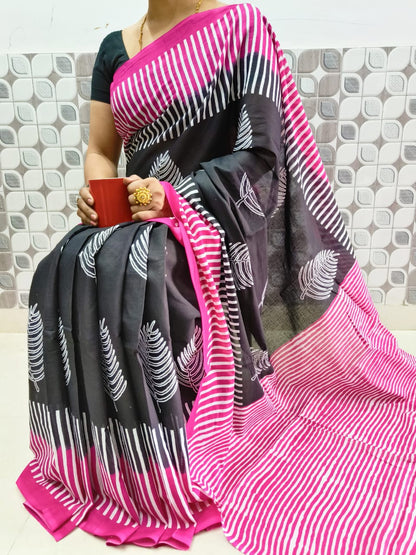 Cotton 92/80 Mul Mul Saree- High Quality