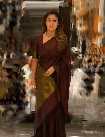 Nayanthara Khadi Cotton Saree - Premium Quality