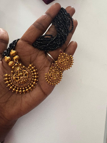 Lakshmi Pendant Bead Haram Set | High Quality