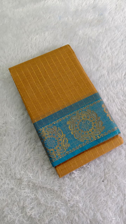 Chettinad 80s Count Pure Cotton Check Saree