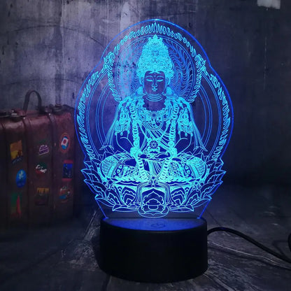 3D Buddha LED Night Light - Color Changing Decor