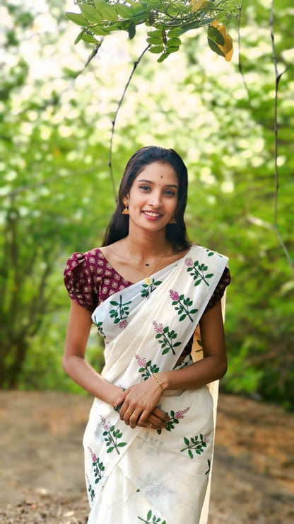 Thulasi Kathir Set Saree With or Without Blows