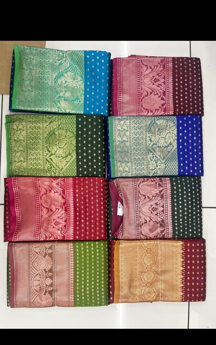 Soft & Stylish Daily Wear & Office Semi Kancheepuram Printed Saree