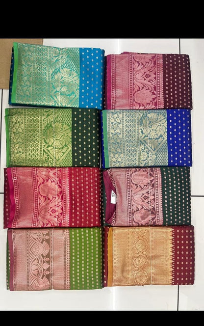 Soft & Stylish Daily Wear & Office Semi Kancheepuram Printed Saree