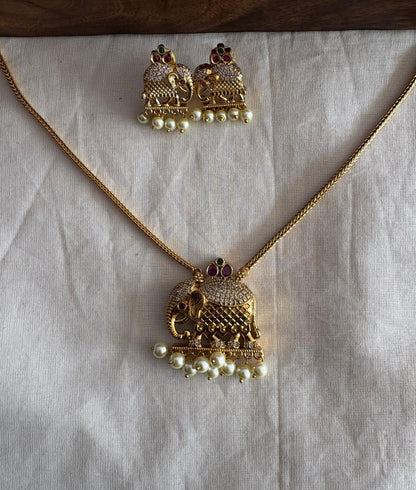 Elephant Pendant Necklace Set – Symbol of Strength & Elegance 🐘 | Premium Quality