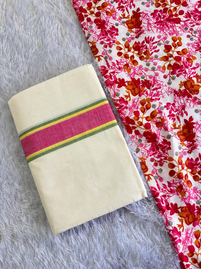 Mulloth Set Mundu with Blouse – Premium Cotton Combo