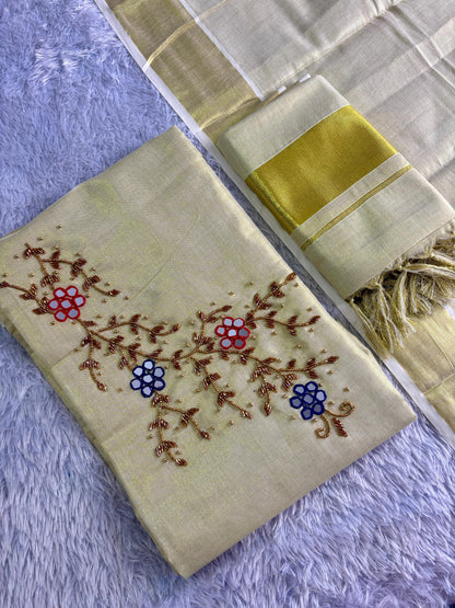 Tissue Handwork Churidar Full Set – Premium Quality