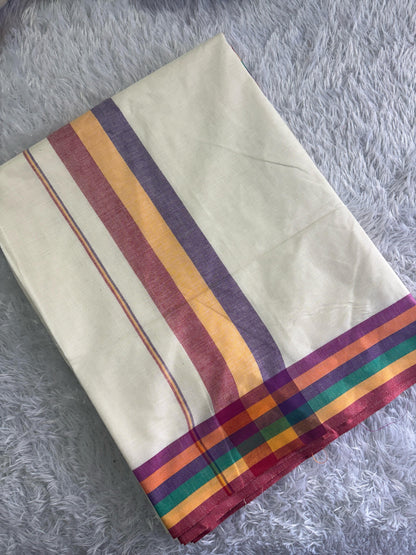 Multi-Colour Mulloth Cotton Saree – Premium Quality