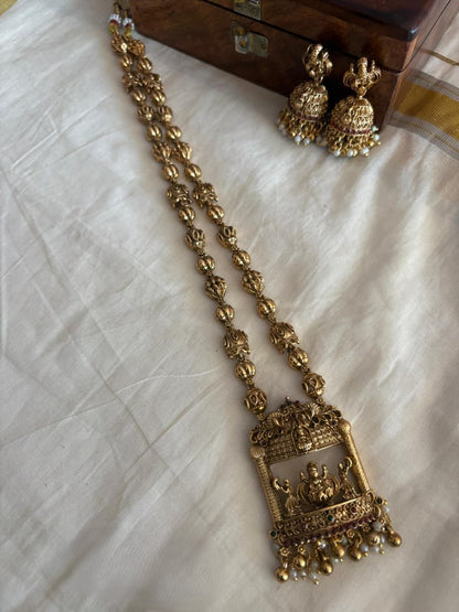 Nagas Lakshmi Temple Long Necklace Set - Premium Quality