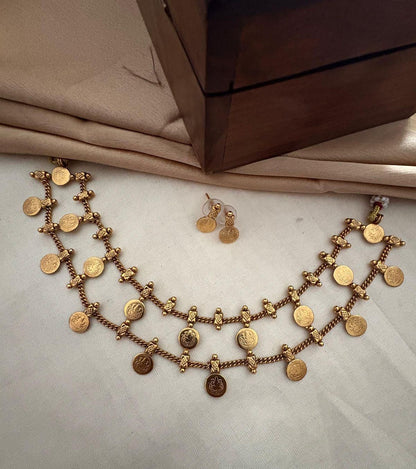 2 Layer Lakshmi Coin Necklace – Premium Quality