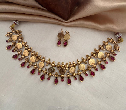 Palakka Choker with Lakshmi Coin - High Quality