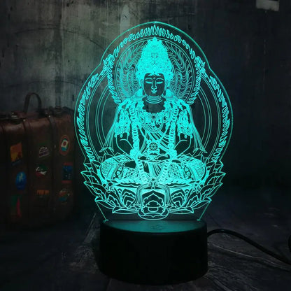3D Buddha LED Night Light - Color Changing Decor