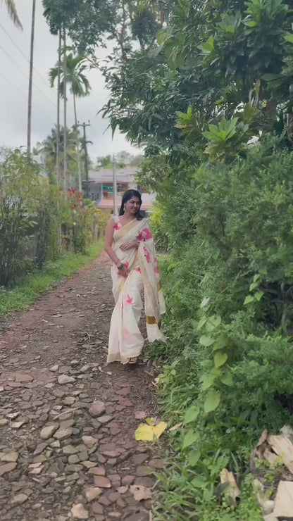 Lotus Cotton Saree – Premium Quality