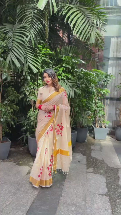 Poomaram Cotton Saree - Premium Quality