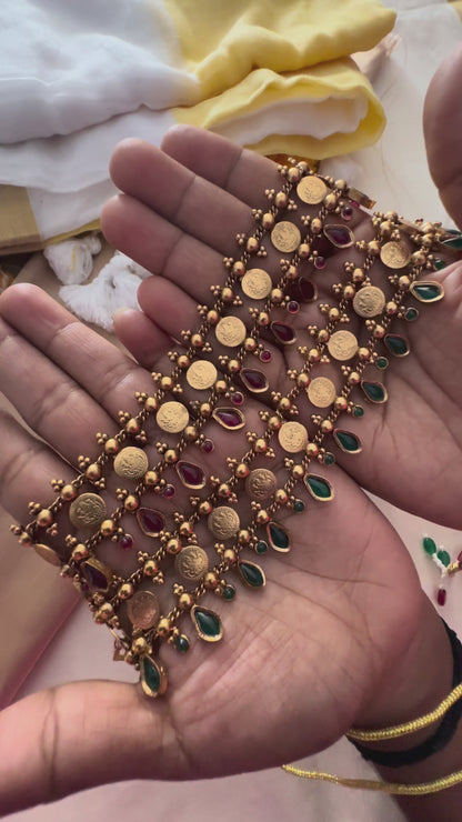 Palakka Choker with Lakshmi Coin - High Quality