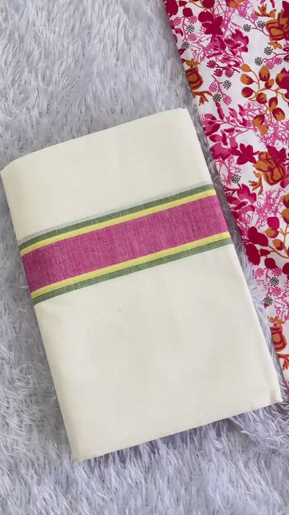 Mulloth Set Mundu with Blouse – Premium Cotton Combo