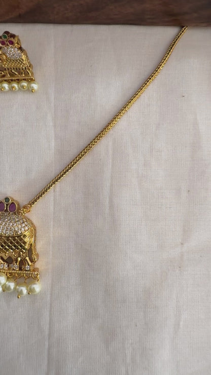 Elephant Pendant Necklace Set – Symbol of Strength & Elegance 🐘 | Premium Quality