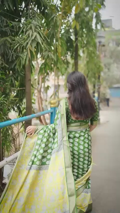 Fancy Ajrakh Style Printed Saree - Premium Quality