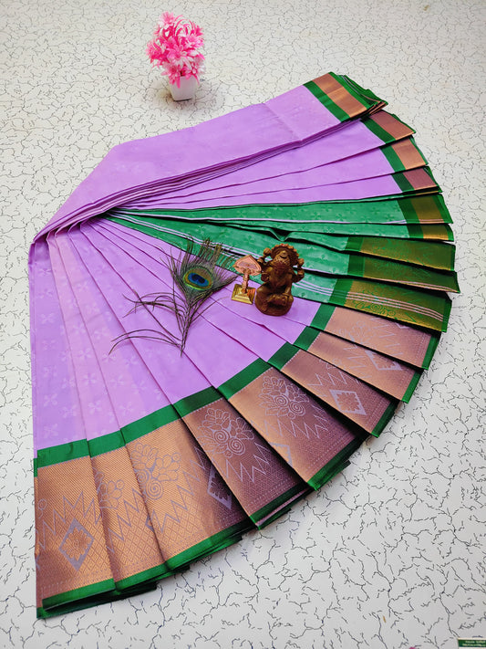 Poonthamil Silk Sarees ✨ | Elegant 3D Embossed Karizma Silk Saree