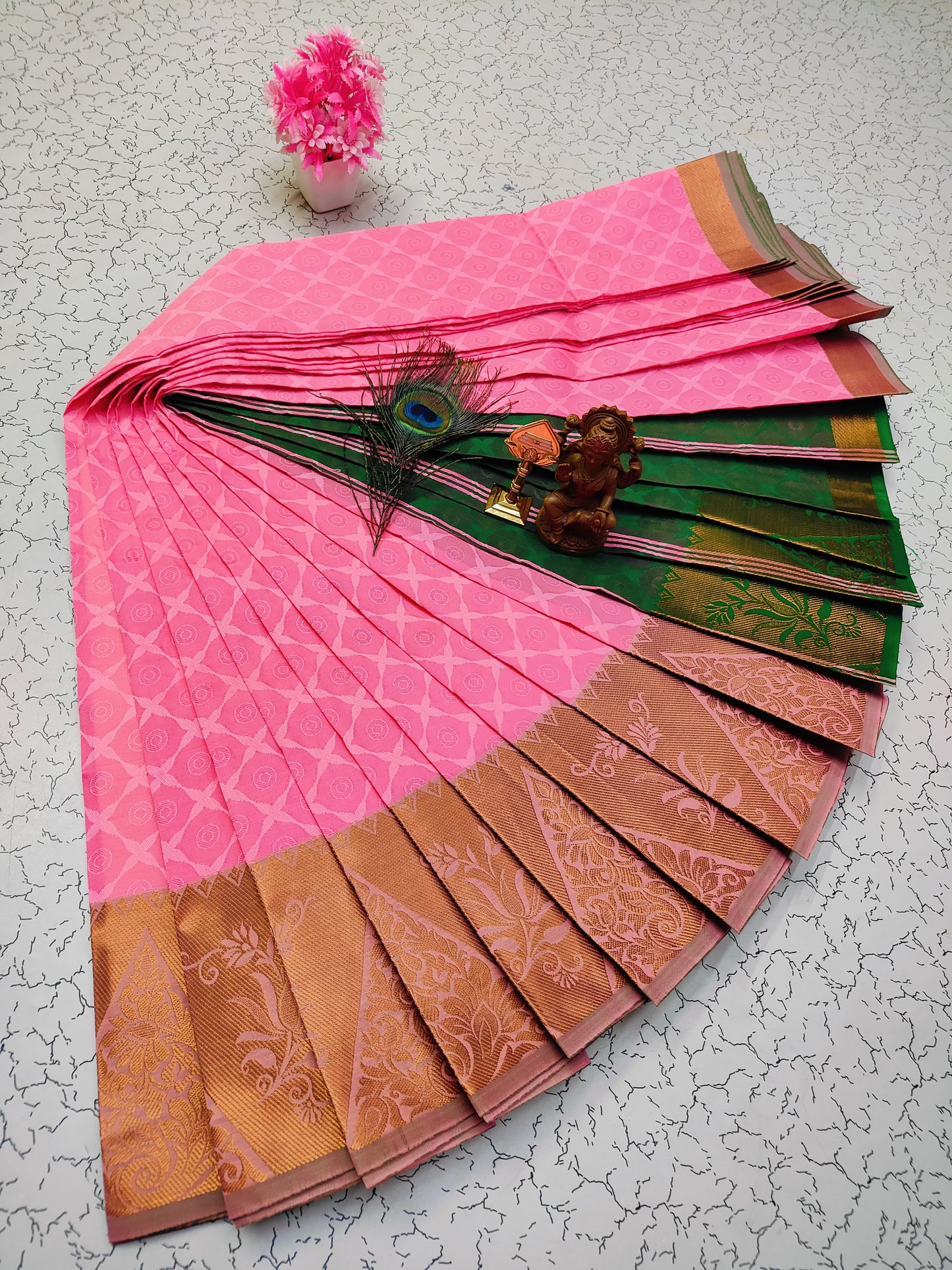 Poonthamil Silk Sarees ✨ | Elegant 3D Embossed Karizma Silk Saree