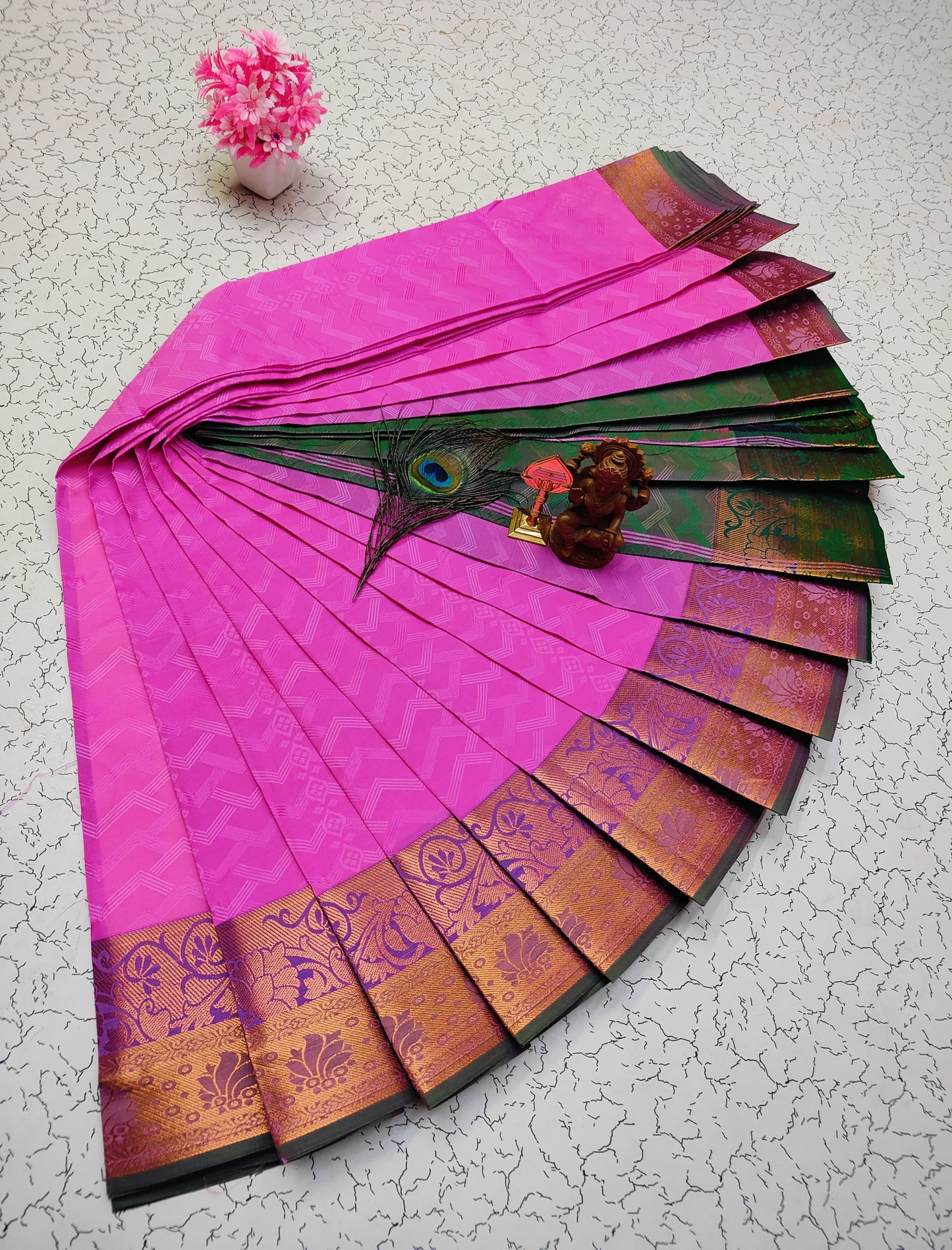 Poonthamil Silk Sarees ✨ | Elegant 3D Embossed Karizma Silk Saree