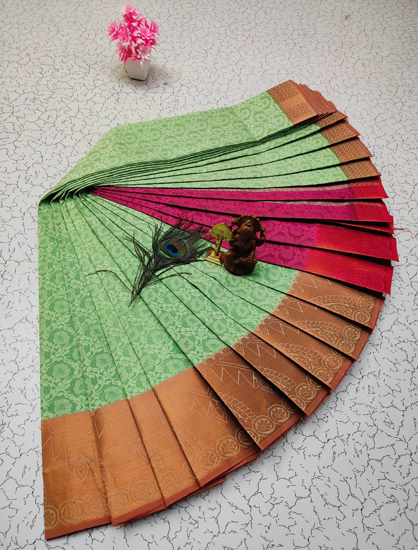 Poonthamil Silk Sarees ✨ | Elegant 3D Embossed Karizma Silk Saree